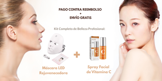 Compra una Máscara LED Facial y recibe GRATIS un Spray Facial con Vitamina C.